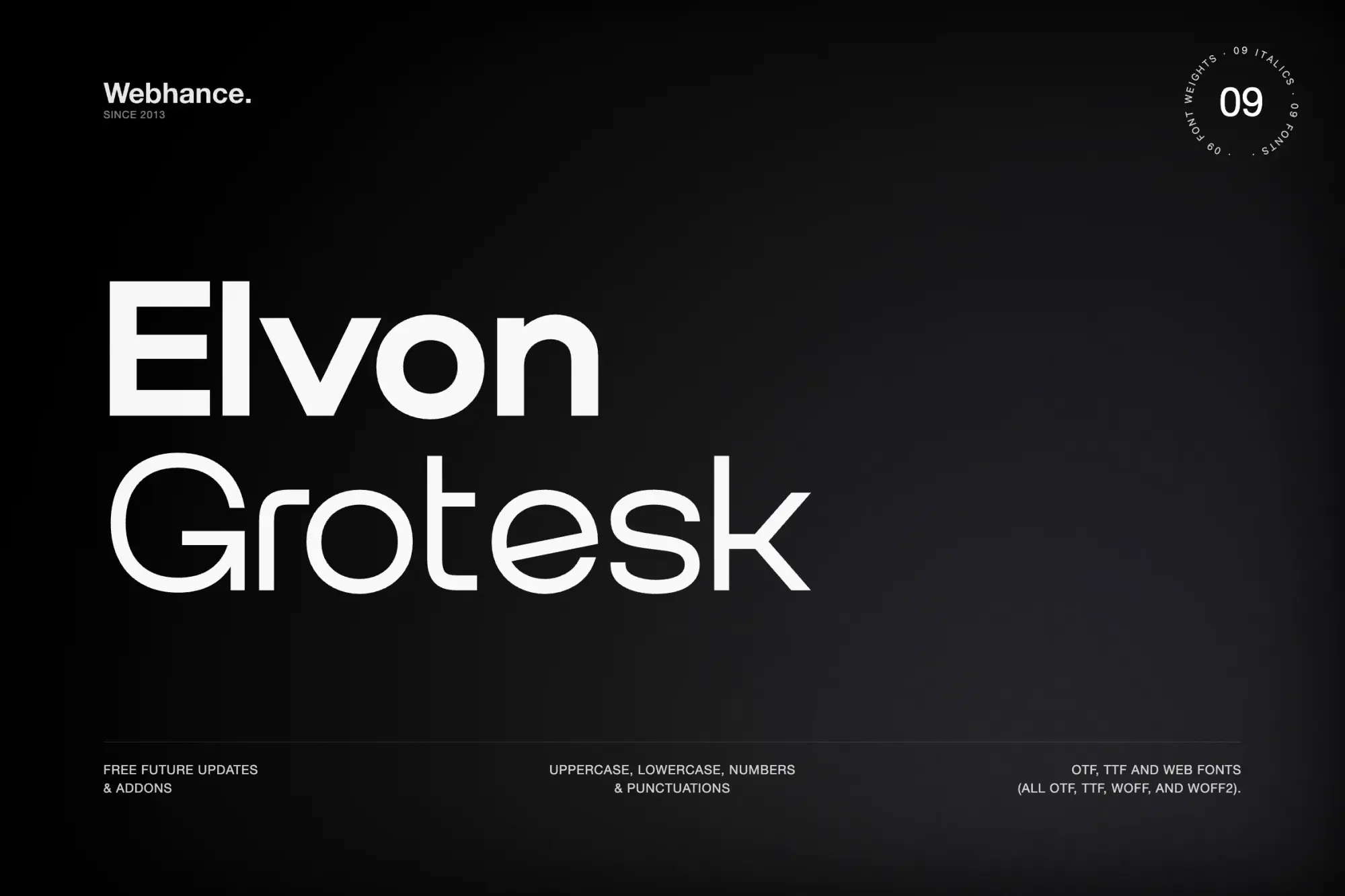 Elvon Grotesk specimen
